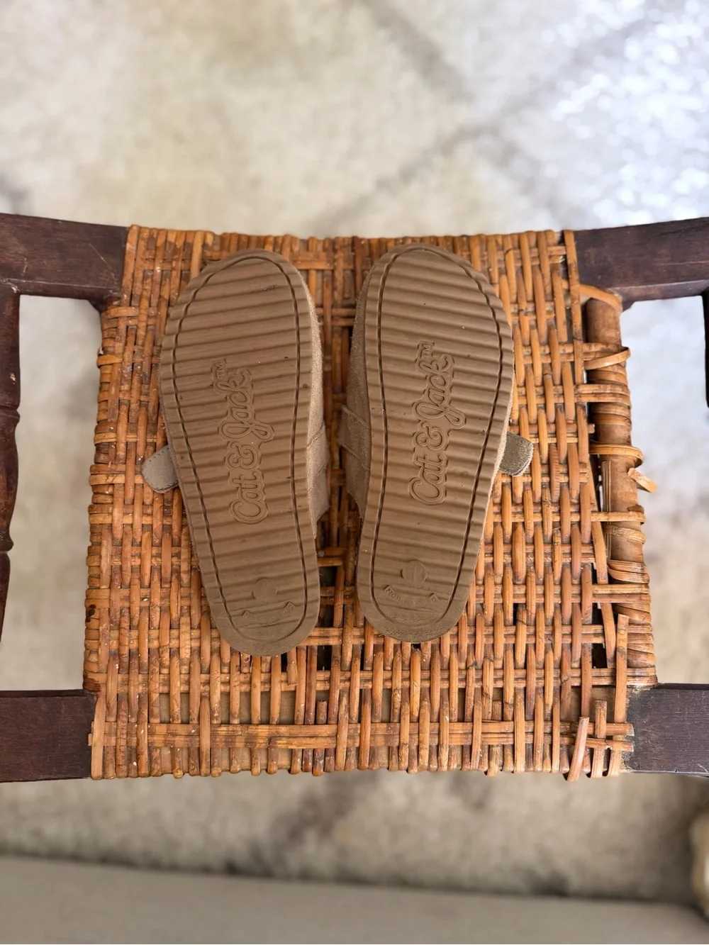 Cat & Jack Tan Suede Moccasin Slip-On Kids Shoes
